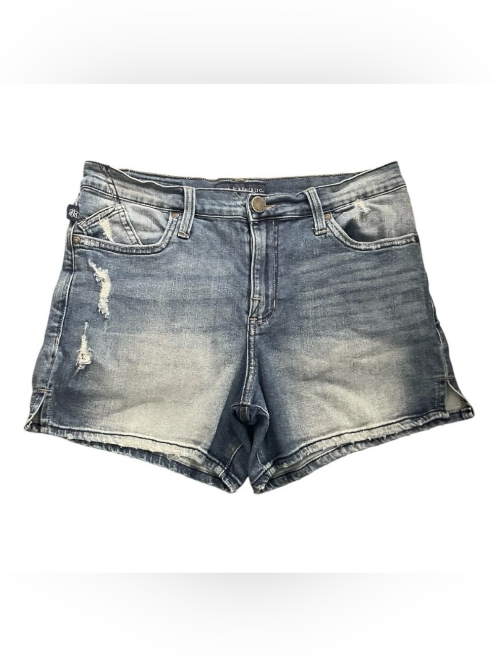 Rock & Republic Kimber Jean Shorts Size 10 Distressed High Rise